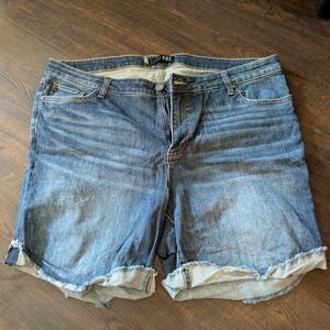 Kut from the Kloth Distressed Blue Jean Shorts